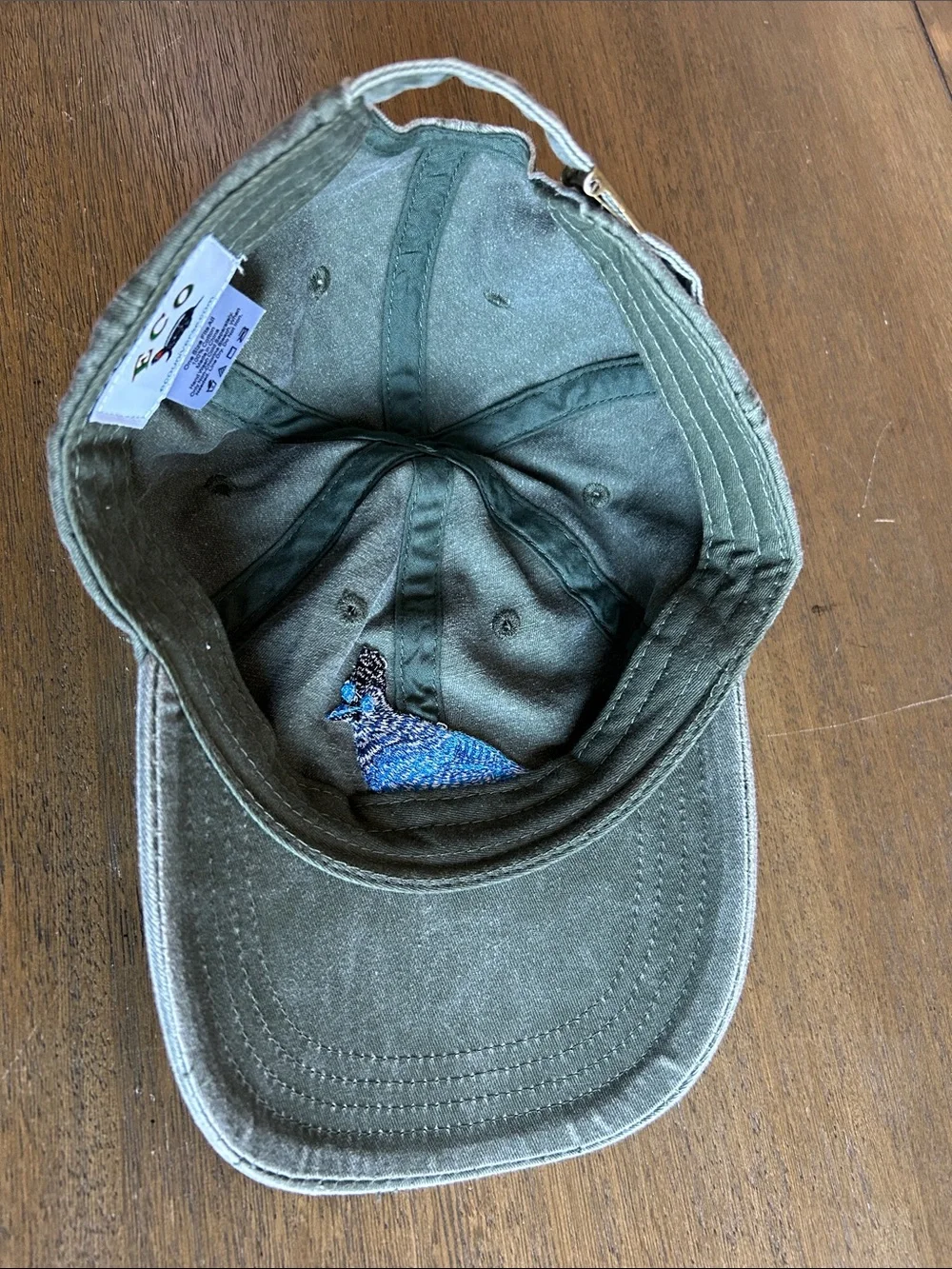Steelers Embroidered Blue Jay Olive Baseball Cap. One Size. 100% Cotton. Unisex.